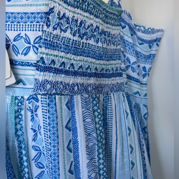 Tori Richard Borderline Zuri Blue Patterned
Cotton Maxi Dress NWT - Picture 13 of 13